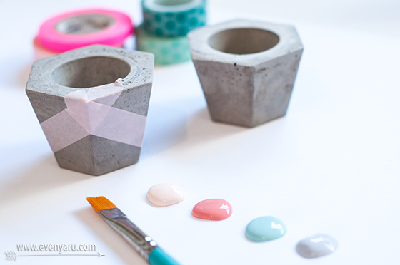 Modern concrete candle holders | DIY | www.evenyaru.com