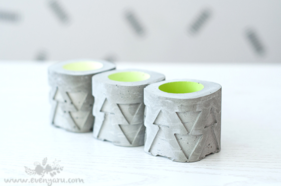 easy costume molds for concrete candleholders \\ evenyaru.com