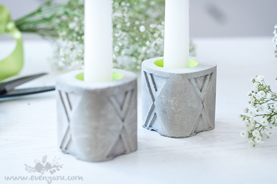 easy costume molds for concrete candleholders \\ evenyaru.com