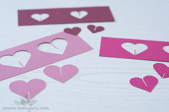 Hearty hearts pop-up card DIY // www.evenyaru.com