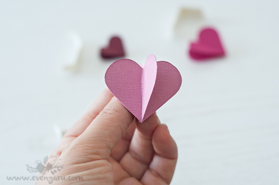 Hearty hearts pop-up card DIY // www.evenyaru.com