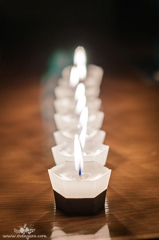 DIY concrete and wax candles // www.evenyaru.com