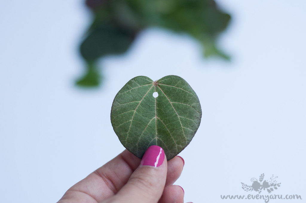 DIY Cement Leaves gift tag // evenyaru.com