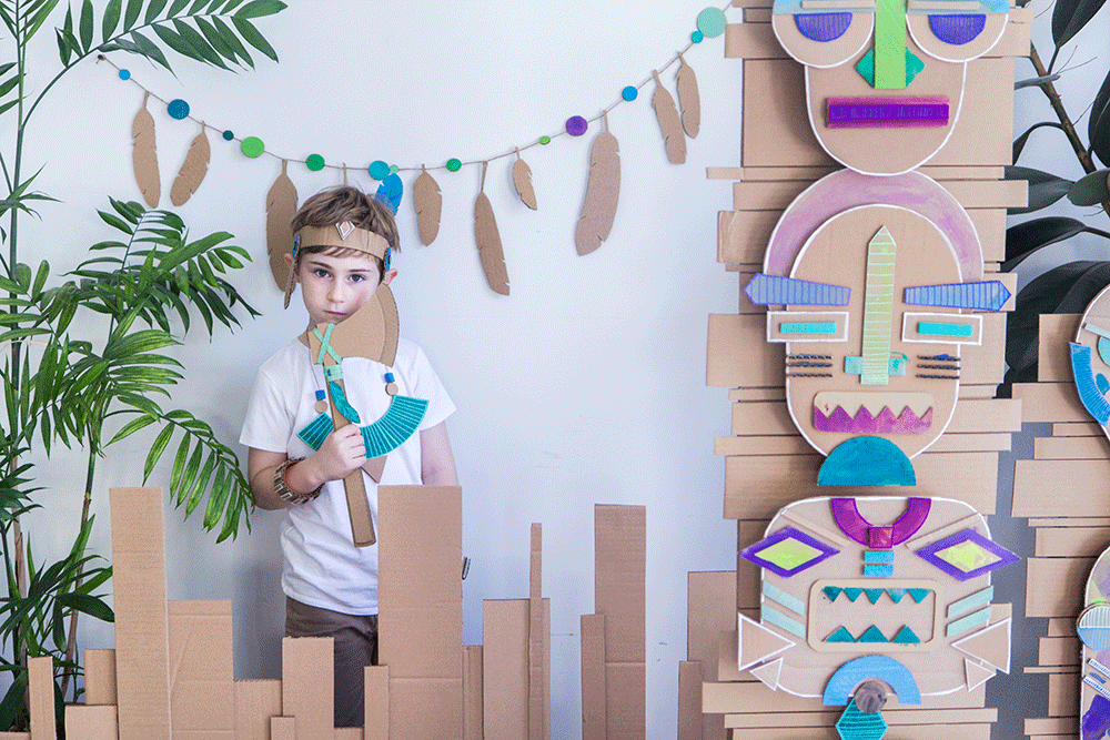 Cardboard village