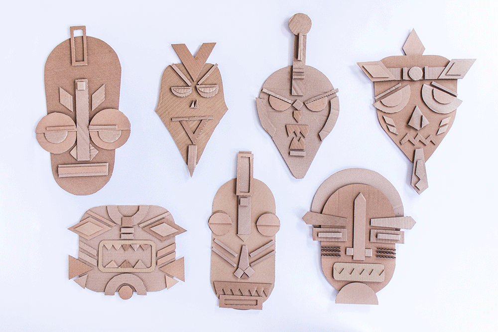 cardboard craft masks